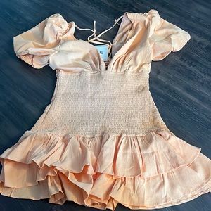 HELLO MOLLY LA DEVOTEE DRESS PEACH